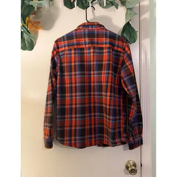 Cotopaxi Men’s Plaid Flannel Heavyweight Shacket Size S 100% Organic Cotton Snap - Picture 2 of 8